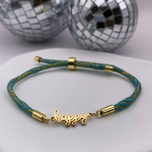 Charms & Fun "Happy" Bleu turquoise